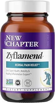 New ChapterMulti-Herbal Pain Reliever+ Joint Supplement, Zyflamend™ 10-in-1 Superfood Blend with Ginger & Turmeric for Healthy Inflammation Response & Herbal Pain Relief+, 180 Count