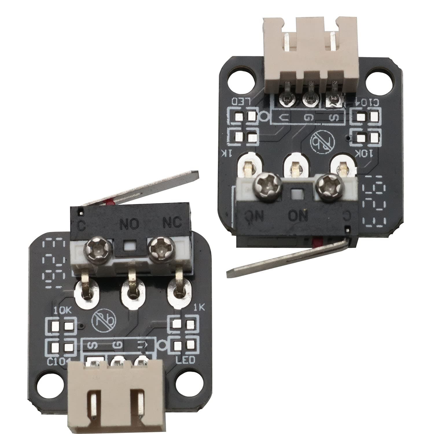 2PCS X/Y/Z Axis End Stop Limit Switch, 3D Printer End Stop Switch 3Pin N/O N/C Control Limit Switch for Ender-3, Ender-3 Pro, CR-10, 10S, S4, S5