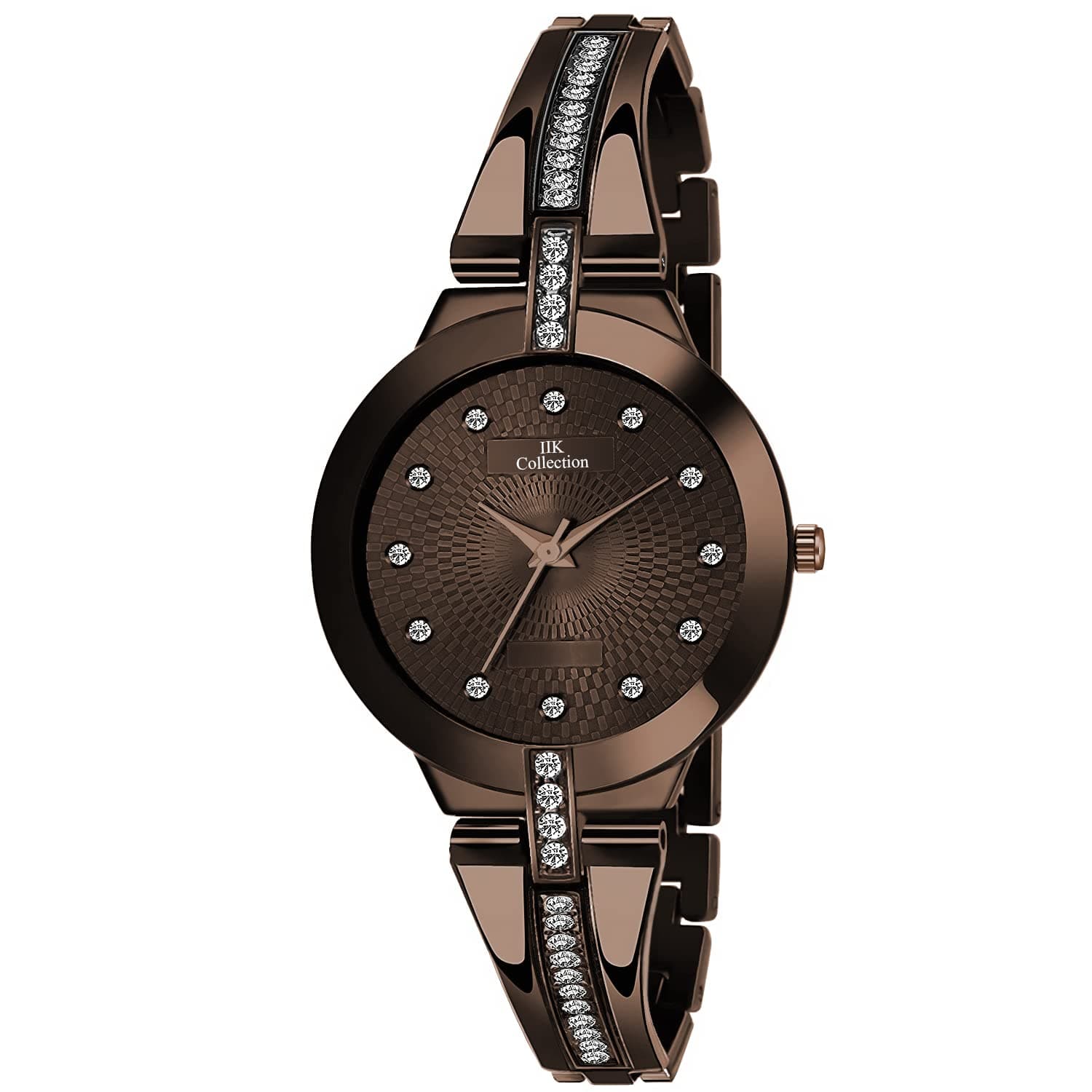 Brown Studded Dial with Bracelet Strap