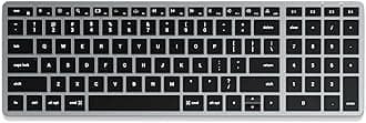 Satechi Slim X2 Bluetooth Backlit Keyboard for Mac, Illuminated Keys & Multi-Device Sync, for MacBook Air/Pro M5/M4, iPad Air/Pro M5/M4/M3, iPad mini, Mac mini, iMac - Space Gray