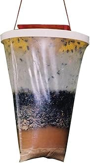 Fly Trap Bags, Hanging Fly Trap Bags, Fruit Fly Killer, Professional Trap Catches Flies, Insects and Bugs, Ranch Fly Trap with Bait for Outdoor, Gardens, Farms, Cattle farm, Horse Barn (20 Pack)