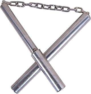Toyshine Steel Martial Arts Training Nunchakus, Design May Vary (SSTP)