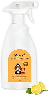 Petterati Pet Safe Surface Disinfectant -Citrus (500ml) | BKC, Chemical & Alcohol Free | Kills 99.9% Germs | Safe For Both Dogs And Cats