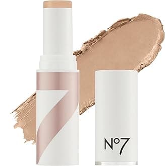 No7 Stay Perfect Foundation Stick - Long-Wear Cream Foundation with Medium, Buildable Coverage - Enriched with Squalene for a Hydrating, Non-Drying & Dewy Finish - Warm Ivory (10g)