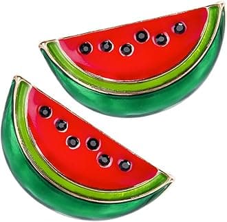 SAFIGLE Watermelon Enamel Pin: Watermelon Brooch Cute Fruit Brooch Pin Lapel Pin Food School Teacher Enamel Lapel Pin for Summer Gifts Birthday Lapel Collar Accessories 3pcs