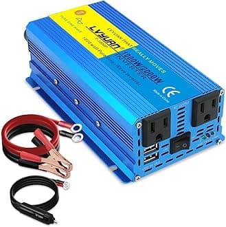 LVYUAN 1000 Watt Pure Sine Wave Inverter 24V to 110V / 120V DC to AC with U.S. Outlet, USB Charger Ports, Car Power Inverter for Vehicles, RV, Outdoor, Home