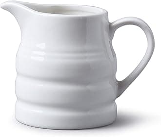 WM Bartleet & Sons 1750 T359 Porcelain Traditional Churn Jug, 135 ml, White