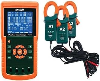 Extech PQ3450-12 1200A 3-Phase Power Analyser and Data Logger Kit