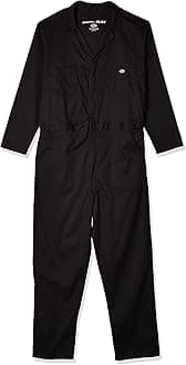 Men's Long Sleeve Flex Coverall Big-Tall, Black V1, MS