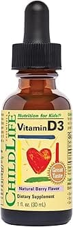 Vitamin D3, Berry Flavor Glass Bottle, 1oz