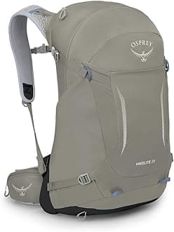 Osprey Hikelite unisex Hiking Backpack║ Lightweight ║ Impeccable ventilation with AirSpeed suspension ║ Minimalistic & sustainable design ║ Raincover included