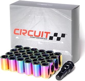 Circuit Performance Tuner Key Acorn Lug Nuts Neo-Chrome 12x1.25 Forged Steel (24pc + Tool)