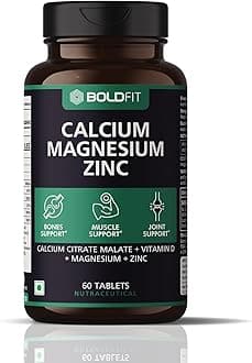 BoldfitCalcium Tablets for Women Calcium Tablets for Men Calcium Tablet 1000mg Calcium Supplements for Women & Men Calcium Complex Ideal for Bone and Joint Support - 60 Tablets