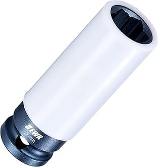 EWK 17mm Protective Lug Nut Socket for Mercedes Benz with Convex Flower Head Lug Nuts, Non-Marring Metric Lug Nut Socket