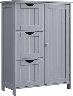 Floor Storage Cabinet, Freestanding Storage Unit with 3 Drawers, 1 Adjustable Shelf, for Bathroom Living Room Dining Kitchen, 11.8 x 23.6 x 31.5 Inches, Dove Gray UBBC049G02
