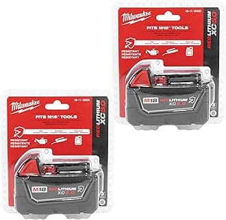 Milwaukee M18 REDLITHIUM 48-11-1850R 5.0 AH Batteries 5.0 18V 48-11-1852 (2 Pack) (Genuine)