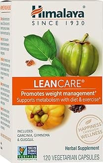 Himalaya LeanCare - Herbal Supplement for Weight and Metabolism Support with Garcinia Cambogia, Gymnema Sylvestre, and Guggul - Vegan, Non-GMO, Gluten Free, 600 mg, 120 Capsules