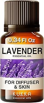 KUKKA Lavender Essential Oils - 0.34 Fl Oz - for Hair, Skin, Diffuser, Aromatherapy & DIY Soap Making Scent