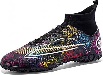 Soccer Cleats for Mens Womens Turf Soccer Shoes Indoor Footall Cleats High Ankle TF AG FG Football Boots Wide Training Sneaker