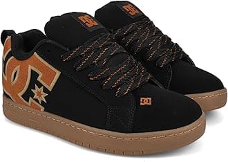 DC Men's 43i Court Graffik Skate Sneaker, Black/Brown/Gum, 5.5 UK