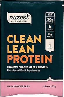 Nuzest - Clean Lean Protein - Wild Strawberry - Vegan Protein Powder - Complete Amino Acid Profile - Plant-Based Workout & Recovery Fuel - All Natural Food Supplement - 25g Sachet (1 Serving)
