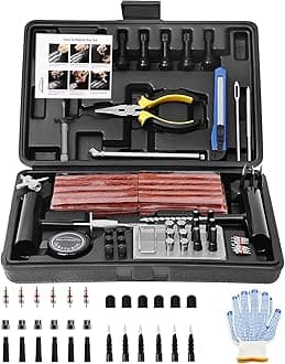 AUTOWN Tire Repair Kit, 102 Pcs Heavy Duty Tire Plug Kit for Car, Universal Tire Patch kit to Fix Punctures and Plug Flats, tire Repair Plugs Truck, RV, ATV, Tractor, Trailer