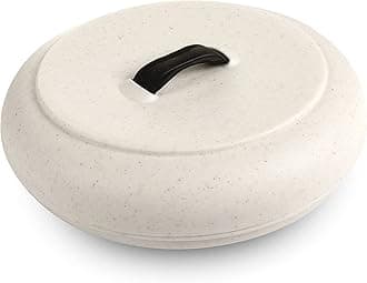 Dexas Durable Microwavable Tortilla Warmer XL 9.5 Inches, Natural Oat Color, Perfect for Warming Bread, Pancakes, Cornbread, Food Warmers