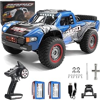 RC Cars 1:14 RC Truck 30 MPH 4WD Remote Control Car All Terrain Trophy Car for Adults Boys Teens 50 Mins Play Fast Off-Road RC Buggy Big Short Course Monster Truck with 2 Batteries (RTR)
