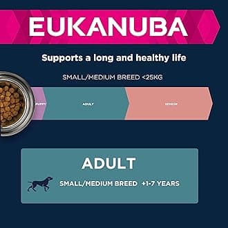 Eukanuba Complete Dry Dog Food for Adult Small and Medium Breeds with Lamb and Rice 2.5 kg