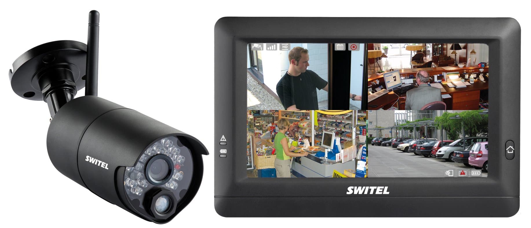 SWITEL HSIP 5000 Digital Wireless Smart Home Security System – with SD Card and Ethernet Cable