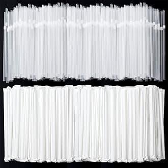 ALINK 1000 Counts Clear Flexible Drinking Straws, Individually Wrapped Plastic Disposable Bendy Straws - 7.75" x 0.23"