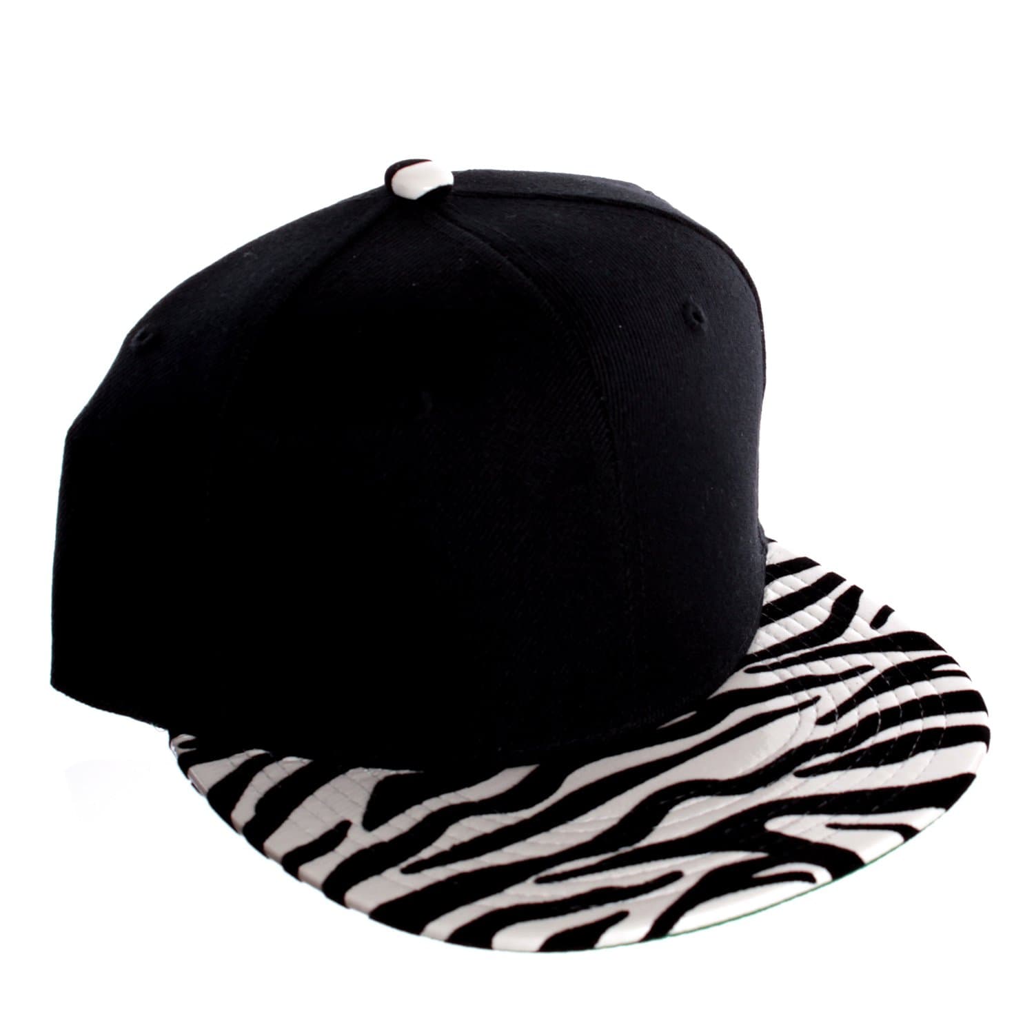 2 Tone Zebra Print Snapback Hat