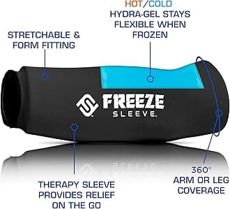 FreezeSleeve Freeze Sleeve Cold Therapy Compression SleeveXxlNatural Pain Relief Sleeve for Muscles & Joints MadeUsaSized for & KidsFor Arthritis, Injuries & Sports Recovery