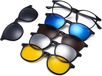 Magnetic 5 Pcs Polarized Clip-on Sunglasses Plastic Frame for Night Driving
