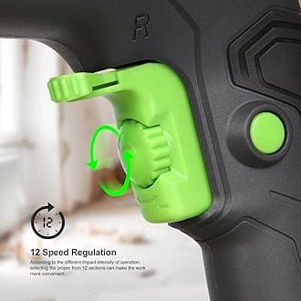 GALAX PRO - 4.5 Amp Corded Hammer Drill, 0-3000 RPM, 5 Pieces, Hammer and Drill, 2 Functions in 1 with 12 Variable Speed, Metal Chuck with 1/2" Wrench, Handle