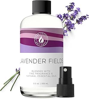 Aroma Country Lavender Fields Diffuser Oil - Luxury Essential Oils for Diffuser Refill & Air Freshener Room Spray - Long-Lasting & Natural Home Fragrance, Scented Oil for Diffusers (8.5 Fl. oz)