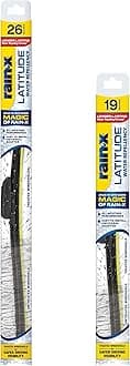 810235 Latitude 2-In-1 Water Repellent Wiper Blades, 26" and 19" Windshield Wipers (Pack Of 2), Automotive Replacement Windshield Wiper Blades With Patented Rain-X Water Repellency Formula