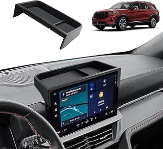 ECOZEN 2026 Explorer Dash Console Organizer - Behind Screen Organizer For 2025-2026 Ford Explorer(Active/ST-Line/Platinum/ST) Accessories - Dashboard Storage Behind Screen Center Console Organizer