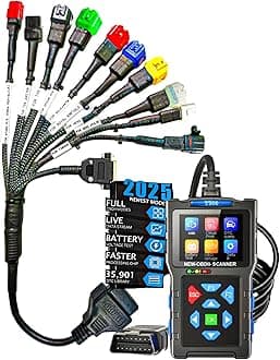 DANLITE TOOLS TECHNICIAN BS6-BS7 Bike Scanning Cable All OBD Universal Cable with Fast Connectivity Work with T300 OBD-II Scanner (Multicolor6)