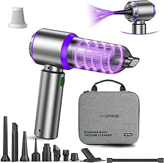 Vacuum/Air Duster 80,000RPM Super Power Mini Car Vacuum Cleaner 4-in-1 air Blower Gun Air Duster & Air Blower & Pump Hand Electric air Duster Handheld dust Blower Blower Cordless (Purple)