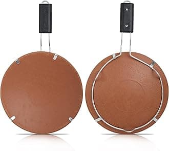 Mitti Ka Tawa | Clay Tawa for Roti with Stand | Eco-Friendly Clay Pan for Healthy Cooking | Handmade Terracotta Roti Tawa | Eco-Friendly Clay Tawa