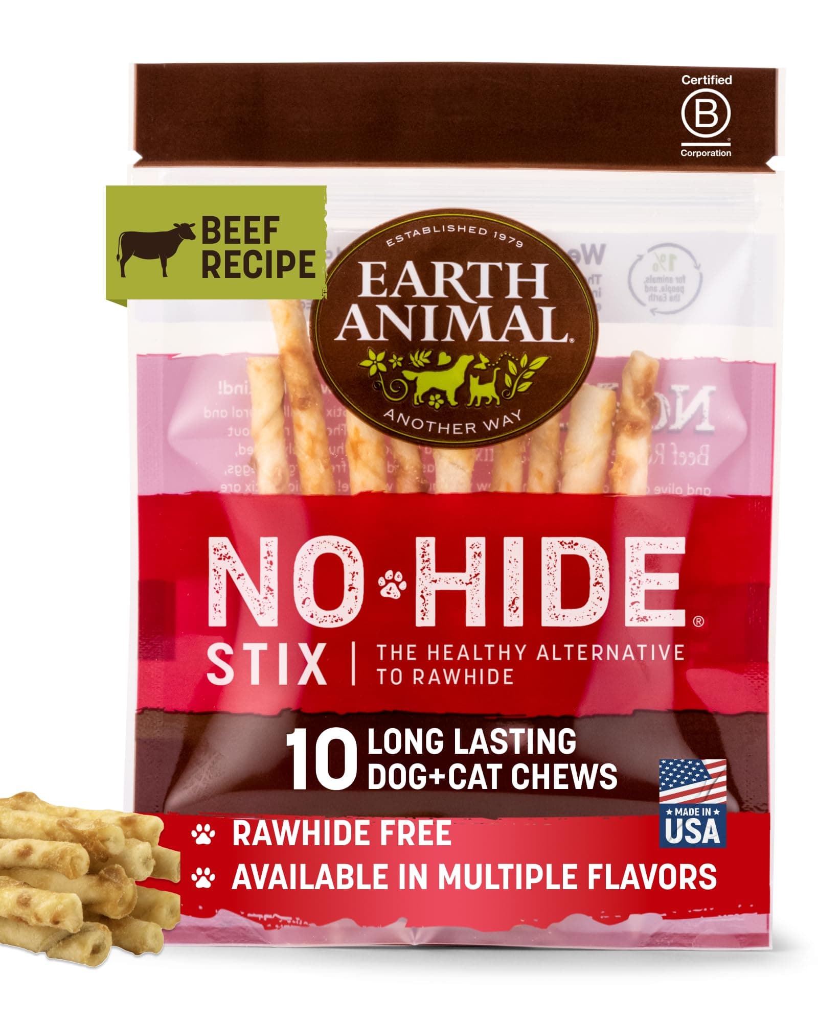 No-Hide Beef Stix, 10ct (Beef)