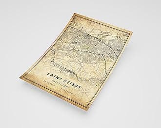 MG Global Rustic Poster of Saint Peters In | 11x17 12x18 16x24 24x36 Vintage Unframed Print | Antique Hometown City Wall Art for Gift | Home Office Decor