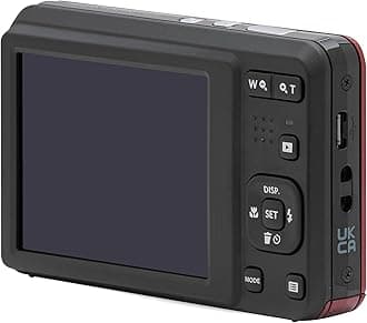 Kodak PIXPRO FZ55 16MP Red Digital Camera, 5X Optical Zoom, 28mm Wide Angle, 1080P, 2.7" Full HD LCD Camera, 64GB Card & Reader + Case + Memory Wallet +