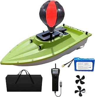 S80 Brushless Motor Super Speed Saltwater RC Fishing Bait Boat with GPS for Surf Fishing with 2 Line Releases,22,000mah Battery,IP 66 Waterproof,500M Range,5 Meters/Second