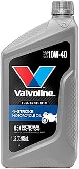 4-Stroke Motorcycle Full Synthetic 10W-40 Motor Oil 1 Quart