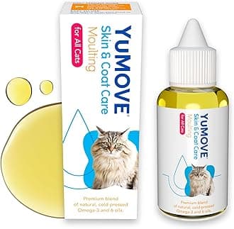 YuMOVE Skin & Coat Care Moulting Supplement for all Cats, Coat and Skin Supplement for Cats with Dry, Dull Coats and Excess Moulting, 50ml