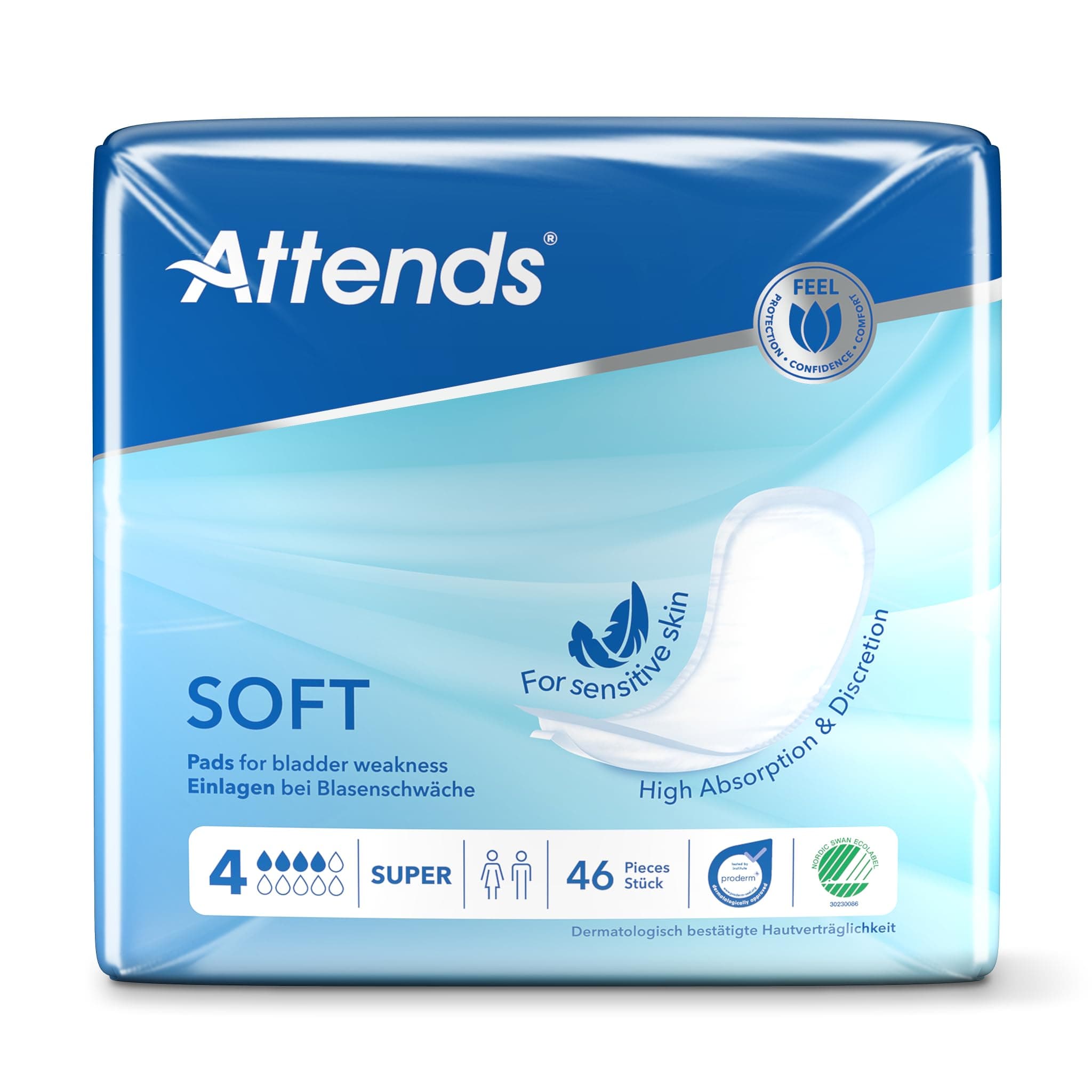 Soft 4 Super Pads for Bladder Weakness | High Absorption and Discretion | For Sensitive Skin | Pack of 46 |