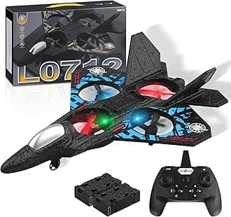Henakmsl RC Aeroplane 2.4GHz Remote Controlled Aeroplane L0712 Quadcopter Floating Fighter Plane RC Aeroplane RTF for Beginners,Children and Adults,APlane Toy with Coloured Lights USB Charging