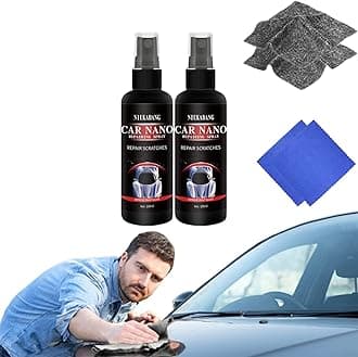 Nano Car Scratch Removal Spray, Car Scratch Repairing Spray with Nano Cloth, Fast Scratch Remover Coating Oxidation Liquid for Vehicles (100ML-2Pcs)